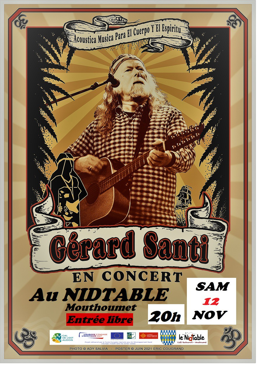 Samedi 12 octobre : Concert au Nidtable – Gérard SANTI